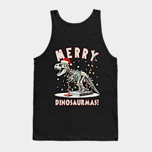 Funny Dinosaur Gifts Men Women Kids Dinosaur Ugly Christmas Tank Top